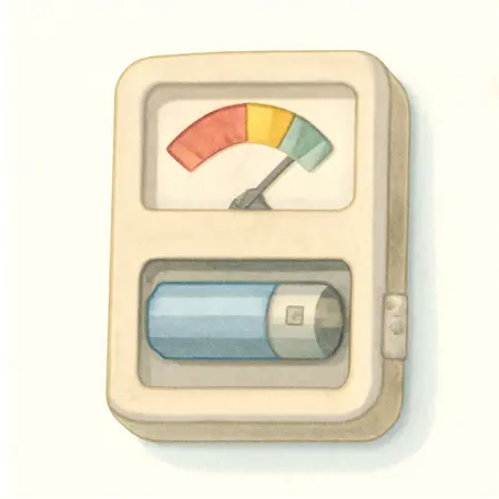 Water color illustrative image of a generic Household Battery Tester