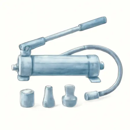 Water color illustrative image of a generic Hydraulic Auto Body/Frame Repair Kit, 7 Pc.