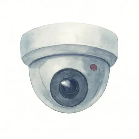 Water color illustrative image of a generic Imitation Dome Security Camera with LED