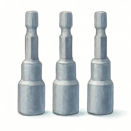 Water color illustrative image of a generic Impact Rated Hex Shank Socket Driver Set, 3 Pk.
