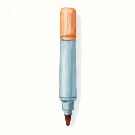 Water color illustrative image of a generic Fiber Tip Tip Oil Based Paint Marker