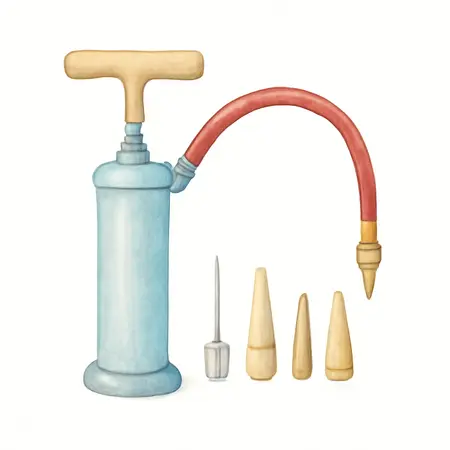 Water color illustrative image of a generic Inflation Kit, 6 Piece