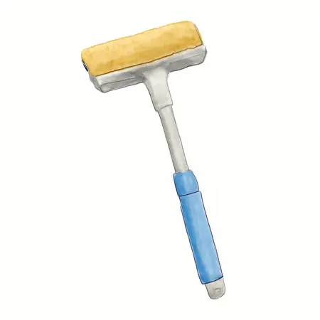 Water color illustrative image of a generic Instant On/Off Telescoping Flow-Thru Brush