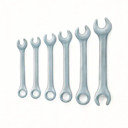 Water color illustrative image of a generic Jumbo Metric Combination Wrench Set, 6 Piece