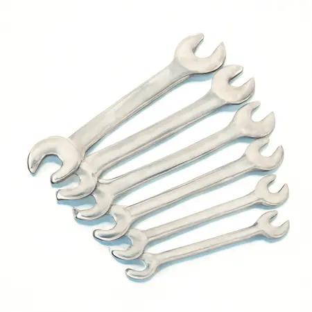 Water color illustrative image of a generic Jumbo SAE Combination Wrench Set, 6 Piece
