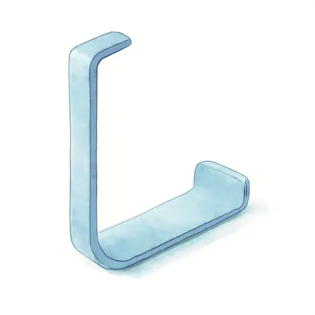 Water color illustrative image of a generic L-Shape Hang-All, 2 Pack