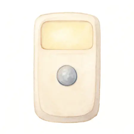 Water color illustrative image of a generic LED Motion Sensor Light