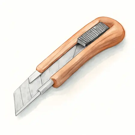 Water color illustrative image of a generic Large Snap Blade Utility Knife