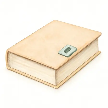 Water color illustrative image of a generic Large Steel Book Safe