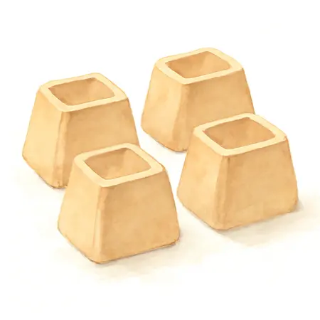 Water color illustrative image of a generic Large Storage Solid Feet Set, 4 Pack