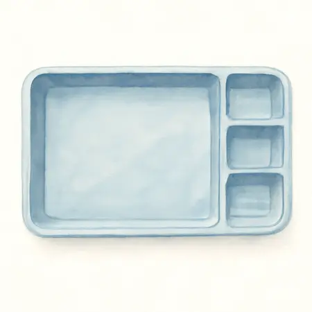 Water color illustrative image of a generic U.S. GENERAL Large 20-3/4 in. x 11-1/2 in. Ultra-Grip Flexible Parts Tray