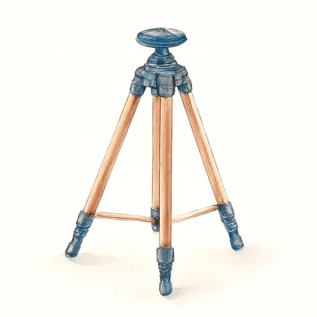 Water color illustrative image of a generic Laser Level Tripod