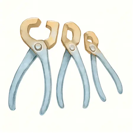 Water color illustrative image of a generic PITTSBURGH Line Clamp Set, 3 Piece