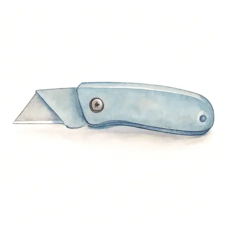 Water color illustrative image of a generic Lock-Back Utility Knife