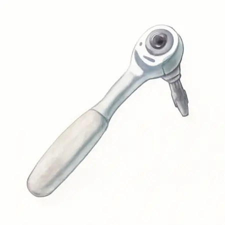 Water color illustrative image of a generic Locking Flex Head Ratchet and Bit Set, 35 Piece