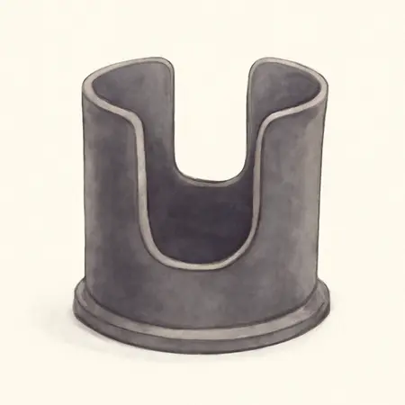Water color illustrative image of a generic U.S. GENERAL Magnetic Cup Holder, Black