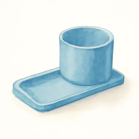 Water color illustrative image of a generic U.S. GENERAL Magnetic Cup Holder, Blue
