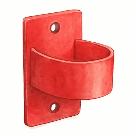 Water color illustrative image of a generic U.S. GENERAL Magnetic Cup Holder, Red