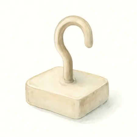 Water color illustrative image of a generic 65 lb. Magnetic Decor Hooks, 2 Pack