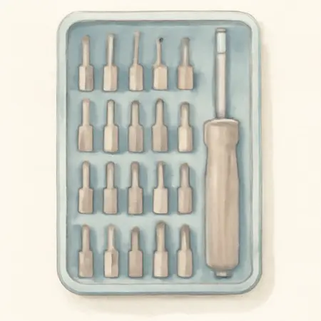 Water color illustrative image of a generic Magnetic Driver Guide Kit, 32 Piece