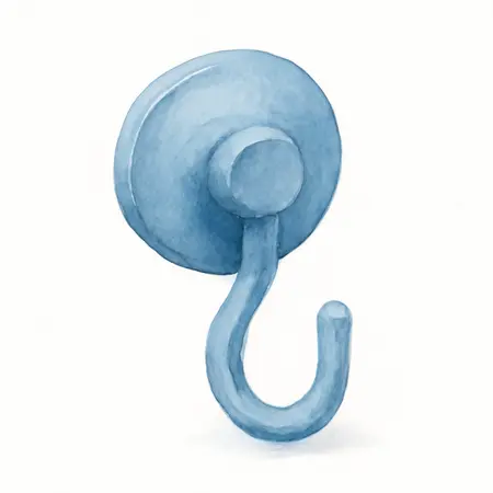 Water color illustrative image of a generic U.S. GENERAL 25 lb. Magnetic Hook, Blue