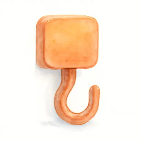 Water color illustrative image of a generic U.S. GENERAL 25 lb. Magnetic Hook, Orange