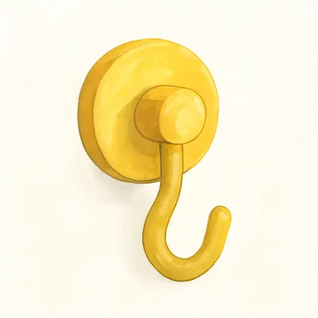 Water color illustrative image of a generic U.S. GENERAL 25 lb. Magnetic Hook, Yellow