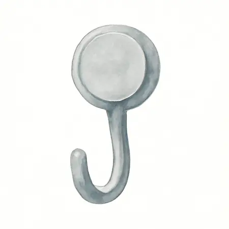Water color illustrative image of a generic U.S. GENERAL 25 lb. Magnetic Hook, Gray
