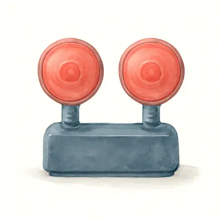 Water color illustrative image of a generic Magnetic LED Wireless Towing Light Kit