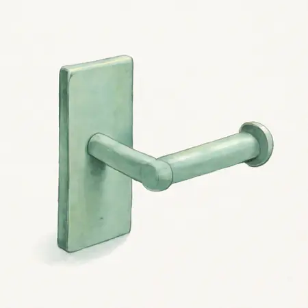 Water color illustrative image of a generic U.S. GENERAL Magnetic Paper Towel Holder, Green