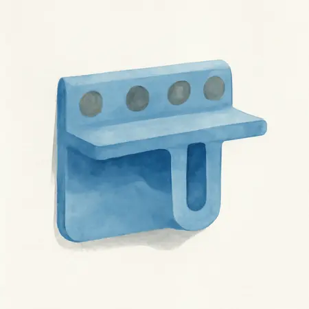 Water color illustrative image of a generic U.S. GENERAL Magnetic Spray Can and Screwdriver Holder, Blue