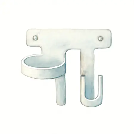 Water color illustrative image of a generic U.S. GENERAL Magnetic Spray Can and Screwdriver Holder, White