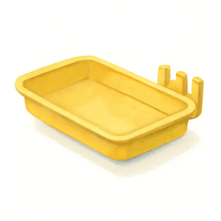 Water color illustrative image of a generic U.S. GENERAL Magnetic Tray with Screwdriver Holder, Yellow