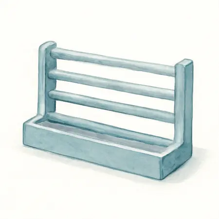 Water color illustrative image of a generic U.S. GENERAL Magnetic Wrench Rack, 4 Piece