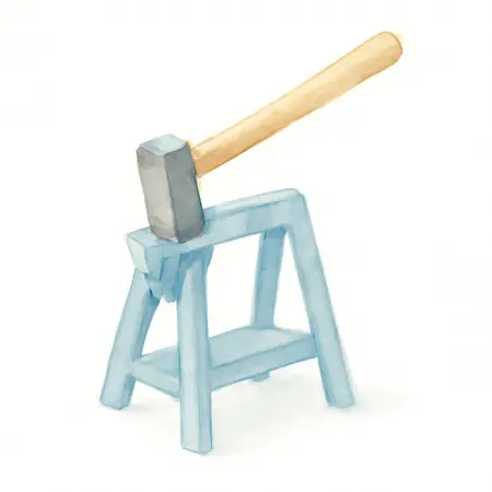 Water color illustrative image of a generic Manual Slide Log Splitter