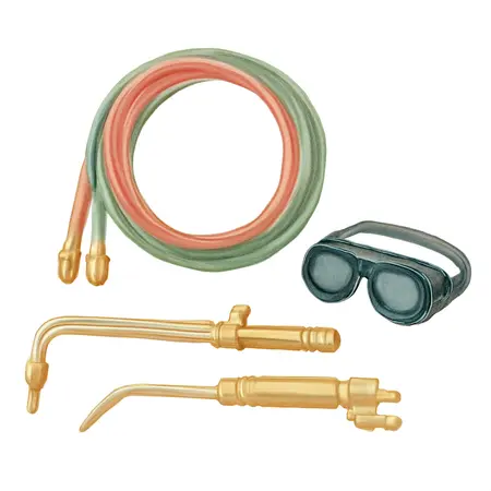 Water color illustrative image of a generic Medium Duty Oxygen and Acetylene Welding Kit