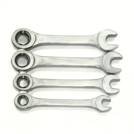 Water color illustrative image of a generic Metric Ratcheting Double Box End Wrench Set, 4 Piece