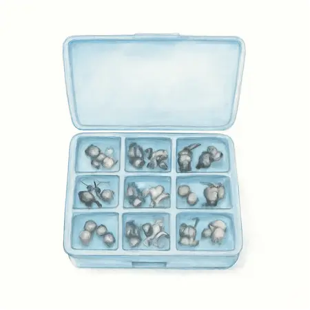 Water color illustrative image of a generic Metric Grease Fitting Assortment, 32 Pc.