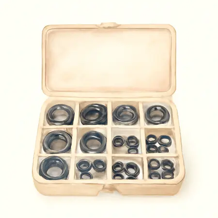 Water color illustrative image of a generic Metric O-Ring Assortment, 397 Piece