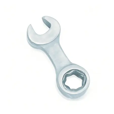 Water color illustrative image of a generic Stubby Metric Ratcheting Combination Wrench Set, 7 Piece