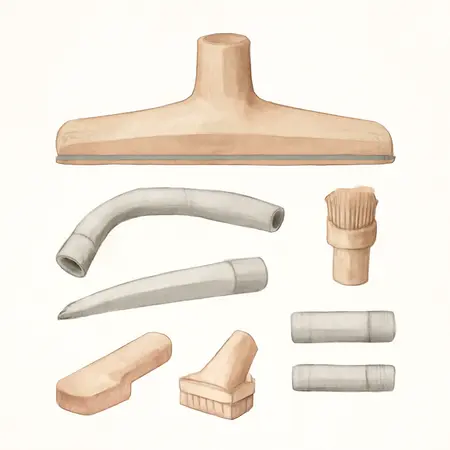 Water color illustrative image of a generic Micro-Cleaning Accessory Kit for Wet/Dry Vacuums, 9-Piece