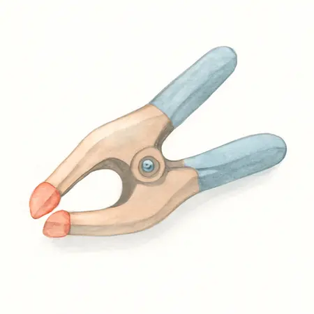 Water color illustrative image of a generic Micro Spring Clamp Set, 6 Piece