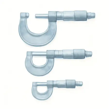 Water color illustrative image of a generic Micrometer Set, 3 Piece