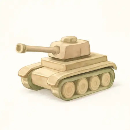 Water color illustrative image of a generic Military Hobby Wood Puzzle