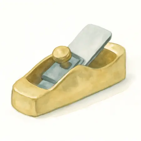 Water color illustrative image of a generic Mini Brass Plane Set, 3 Pc.
