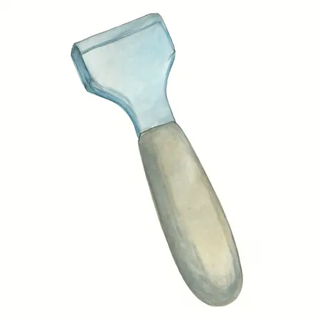 Water color illustrative image of a generic Mini Razor Blade Scraper