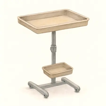 Water color illustrative image of a generic Mobile Service Tray
