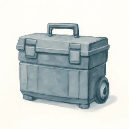 Water color illustrative image of a generic BAUER Modular Rolling Toolbox