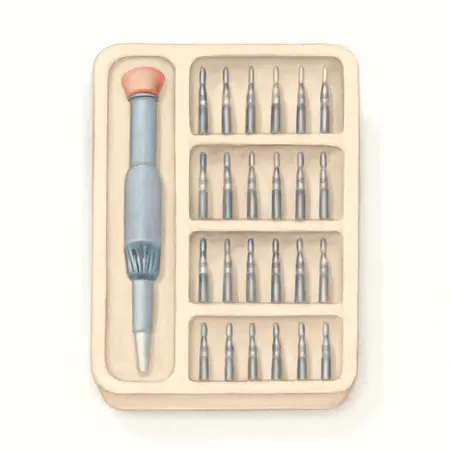 Water color illustrative image of a generic Multi-Bit Precision Screwdriver Set, 34 Piece