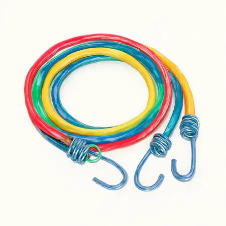 Water color illustrative image of a generic Multicolored Elastic Stretch Cords, 40 Piece
